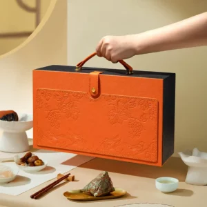 מזוודת נשיאה וינטג' לשני בקבוקי יין כתום